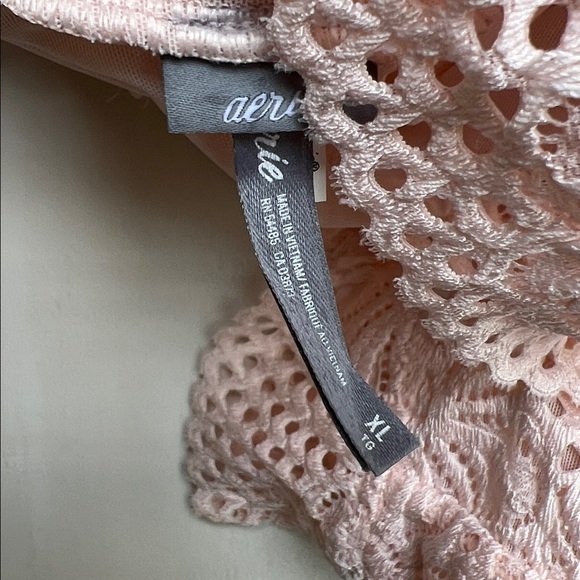 Aerie Peach Lace Bralette Bra XL - Picture 3 of 3